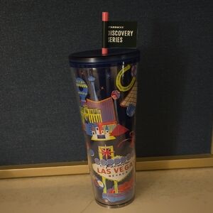 2026 Starbucks Discovery Series Las Vegas Tumbler with Blue and Red Accents